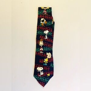 Vintage Charlie Brown laughing silk neck tie